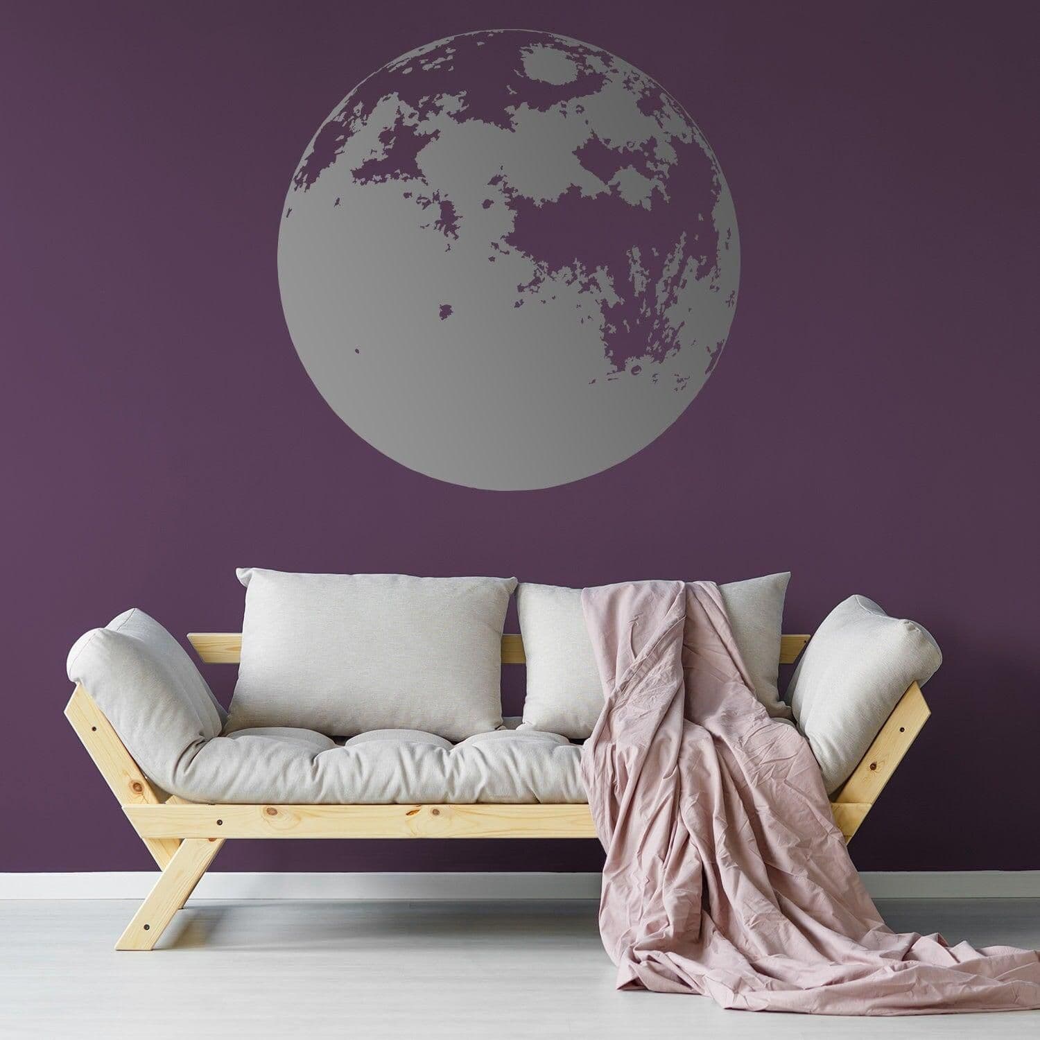 image-Moon Phase Wall Decor Decal - Kid Full Large Sticker For Nursery Baby Kids Room