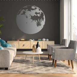 image-Moon Phase Wall Decor Decal - Kid Full Large Sticker For Nursery Baby Kids Room
