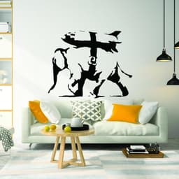 image-Banksy Elephant Bomb Vinyl Sticker - Heavy Weaponry Graffiti Bomber Missile Decal