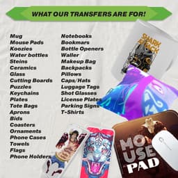 image-Custom Heat Sublimation Transfer - Iron Vinyl Paper For Ready to Print DYE Tshirt