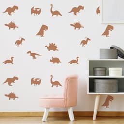 image-40x Dinosaur Silhouette Wall Decal - Dino Nursery Baby Room Art Vinyl Decor Decals
