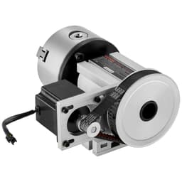 image-VEVOR Dividing Head, K11-100mm 3-Jaw Chuck, CNC Router Milling Machine Rotational Axis 4th Axis A Axis Indexing Head, 2.6"/65 mm Center Height MT2 Tailstock 6:1 Gear Ratio, Universal for Engraving
