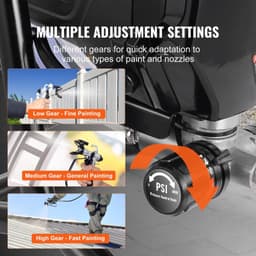 image-VEVOR Stand Airless Paint Sprayer, 3000PSI 750W Efficient Electric Airless Sprayer,for Home Interior and Exterior Furniture and Fences, Handheld Paint Sprayers, Fine and Even Painting Effect