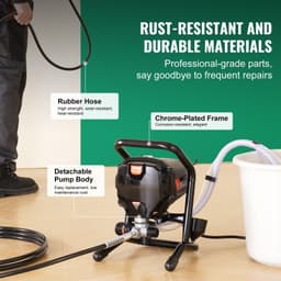 image-VEVOR Stand Airless Paint Sprayer, 3000PSI 750W Efficient Electric Airless Sprayer,for Home Interior and Exterior Furniture and Fences, Handheld Paint Sprayers, Fine and Even Painting Effect
