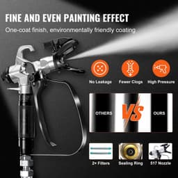 image-VEVOR 750W Stand Airless Paint Sprayer, 3000PSI High Efficiency Electric Airless Sprayer With Cart, Paint Sprayers for Home Interior and Exterior Furniture and Fences, Fine And Even Painting Effect