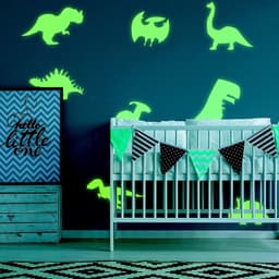 image-40x Glow In Dark Dinosaur Wall Room Decor Decal - Dinosaurs Art Boy Teen Kid Light Sticker Cool Boys Dino Glowing Vinyl Kids Decals Stickers