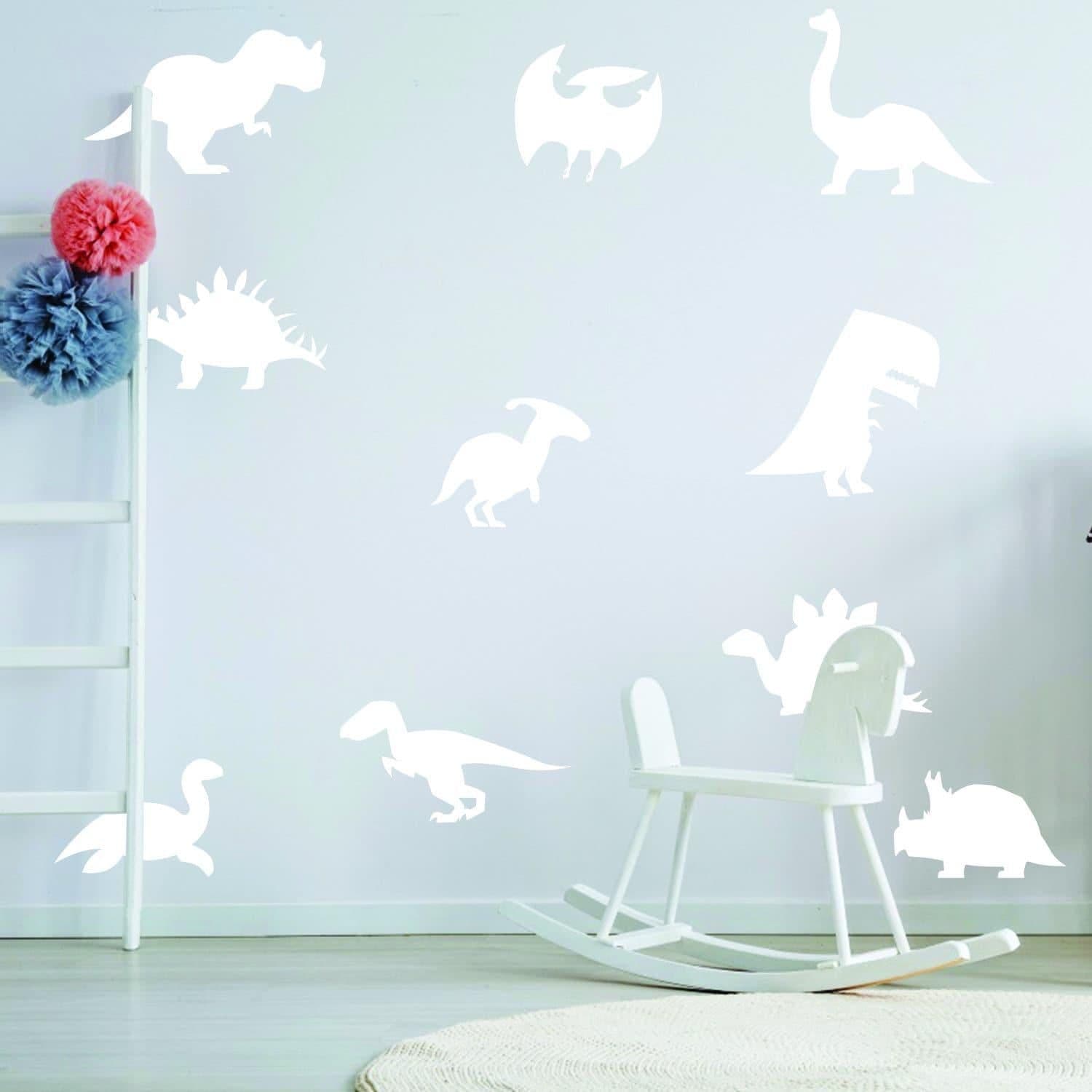 image-40x Glow In Dark Dinosaur Wall Room Decor Decal - Dinosaurs Art Boy Teen Kid Light Sticker Cool Boys Dino Glowing Vinyl Kids Decals Stickers