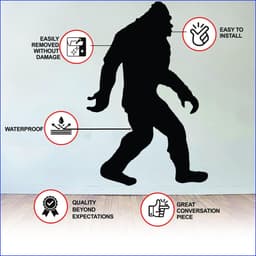 image-Big Foot Sasquatch Gifts Sticker - Funny Bigfoot Yeti Vinyl Wall Decal