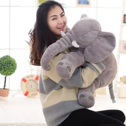 image-Ins elephant pillow children plush toys with sleeping toys elephant pillow cushions comfort pillows