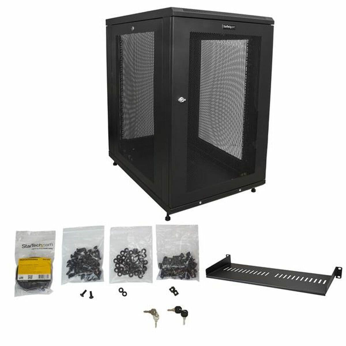 image-Wall-mounted Rack Cabinet Startech RK1833BKM