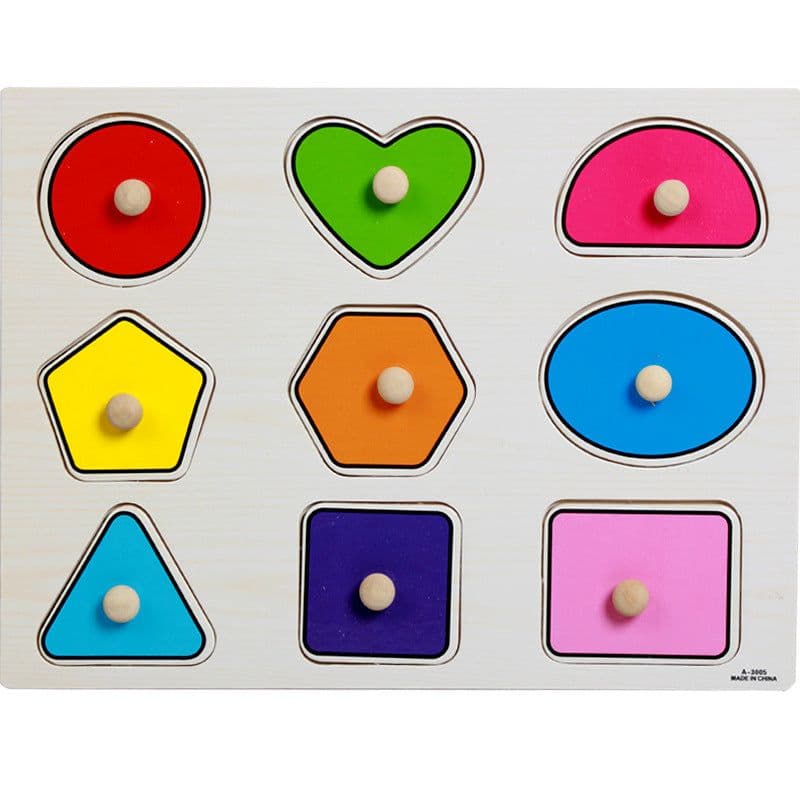 image-Factory direct animal digital letter hand grab board jigsaw puzzle 1-3-4 years old intellectual baby wooden toy