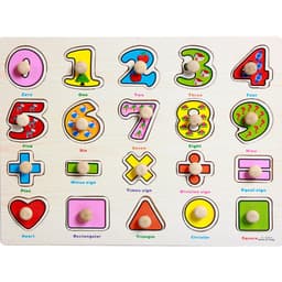 image-Factory direct animal digital letter hand grab board jigsaw puzzle 1-3-4 years old intellectual baby wooden toy