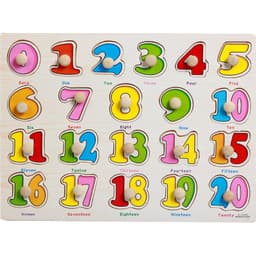 image-Factory direct animal digital letter hand grab board jigsaw puzzle 1-3-4 years old intellectual baby wooden toy