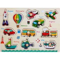 image-Factory direct animal digital letter hand grab board jigsaw puzzle 1-3-4 years old intellectual baby wooden toy
