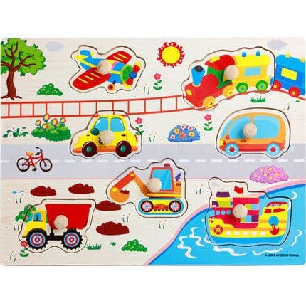 image-Factory direct animal digital letter hand grab board jigsaw puzzle 1-3-4 years old intellectual baby wooden toy