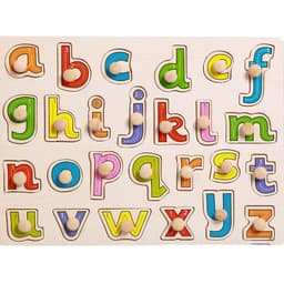 image-Factory direct animal digital letter hand grab board jigsaw puzzle 1-3-4 years old intellectual baby wooden toy