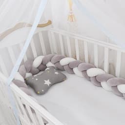 image-Baby Bumper Bed Braid Knot Pillow Cushion Bumper for Infant cuna Bebe lit Crib Protector Cot Bumper Room Decor