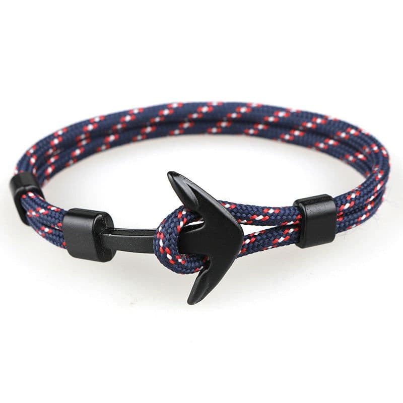 image-New AliExpress VikingsMap anchor bracelet 550 umbrella rope black sea