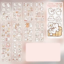 image-Cartoon Girl Water Cup Seamless Waterproof Sticker