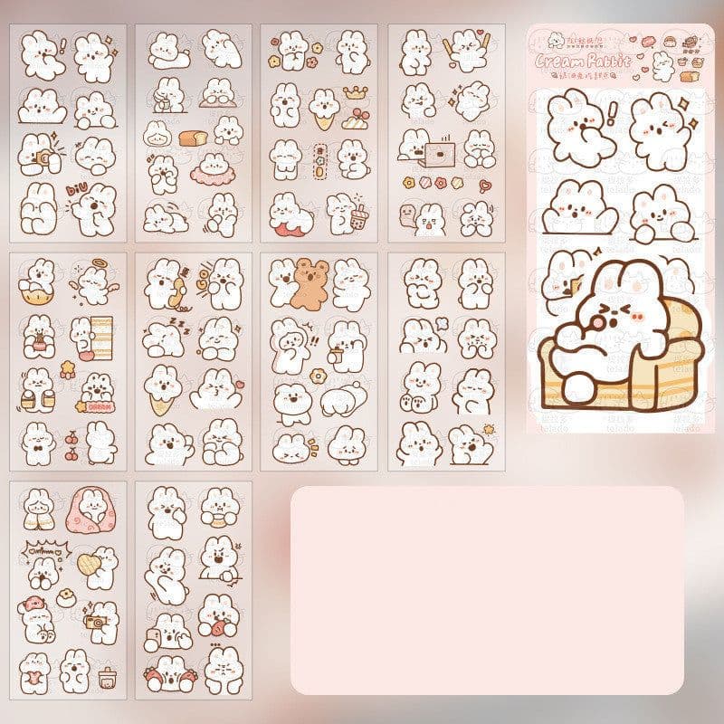 image-Cartoon Girl Water Cup Seamless Waterproof Sticker