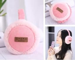 image-Bluetooth Earmuffs Headphones Warm Plush Earmuffs Ure Color Fashion Foldable Soft Simple Adjustable Winter Accessories