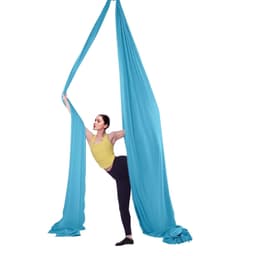 image-VEVOR Aerial Yoga Hammock & Swing, 5.5 Yards, Aerial Yoga Starter Kit with 100gsm Nylon Fabric, Full Rigging Hardware & Easy Set-up Guide, Antigravity Flying for All Levels Fitness Bodybuilding, Blue