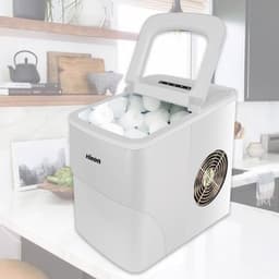 image-Wellcome 15KG Household Small Ice Maker Milk Tea Shop KTV Commercial Round Ice Manually Add Water Automatic Ice Making