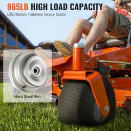 image-VEVOR Lawn Mower Tires with Rim, 20x8-8" Tubeless Tractor Tires, 2-Pack Tire and Wheel Assembly, S-Turf Pneumatic Tires with 3.5" Offset Hub and 3/4" Bushing Size, for Riding Mowers Lawn Tractors