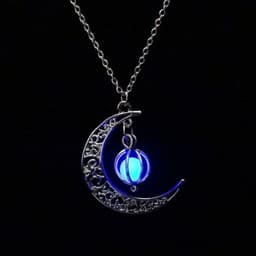 image-European and American 4-color luminous moon plus pumpkin necklace Halloween clavicle chain multi-color luminous accessories wish explosion