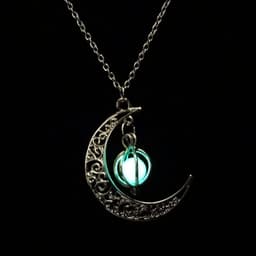 image-European and American 4-color luminous moon plus pumpkin necklace Halloween clavicle chain multi-color luminous accessories wish explosion
