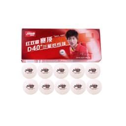 image-DHS 3-Star D40+ Table Tennis Balls (3 Star, New Material 3-Star Seamed ABS Balls) Plastic Poly Ping Pong Balls