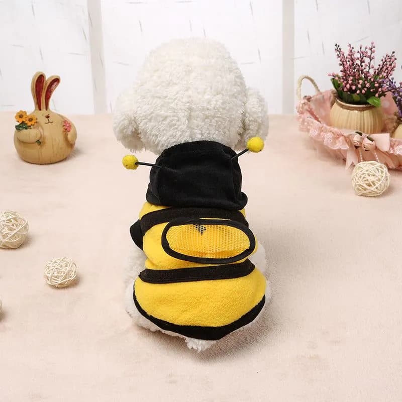 image-Pet Clothing Bee Outfit Fleece - Size 18 Yellow