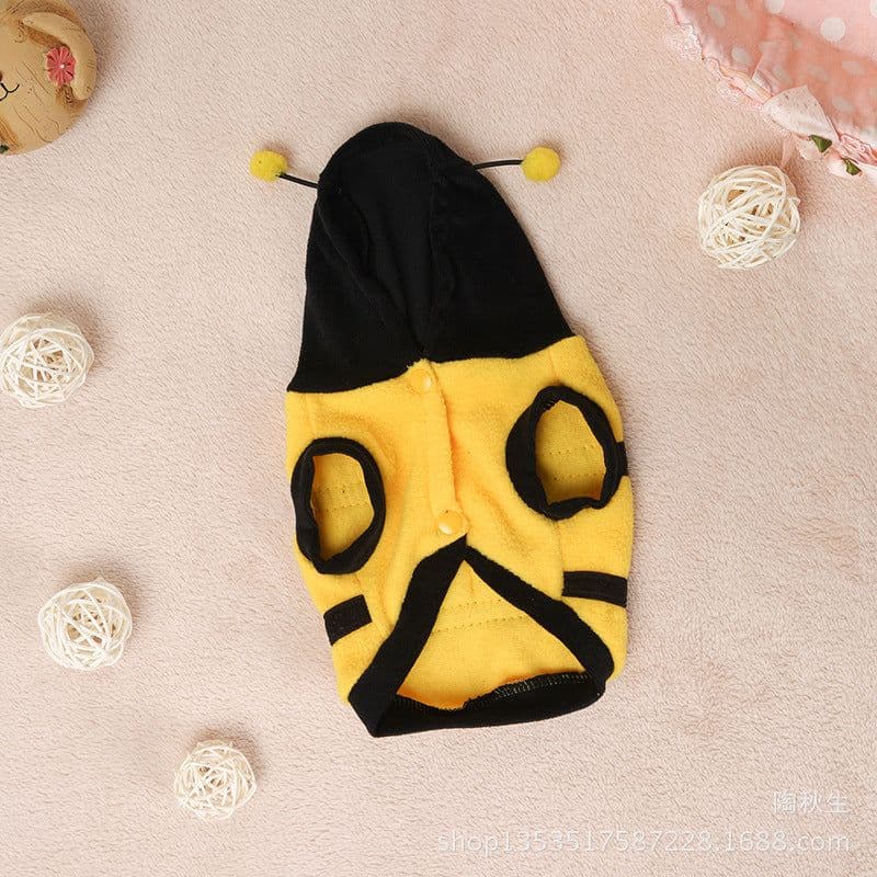 image-Pet Clothing Bee Outfit Fleece - Size 18 Yellow