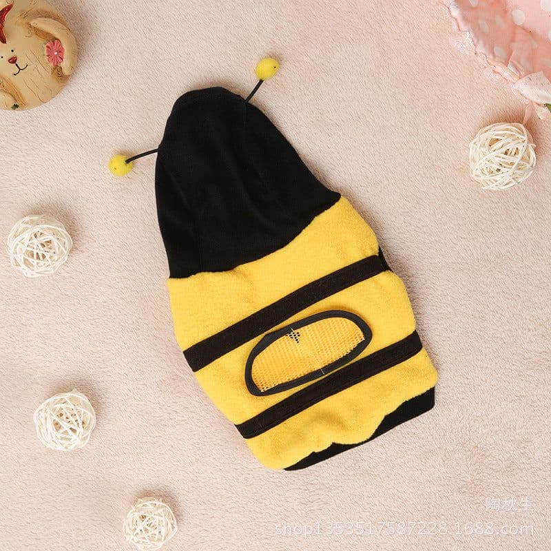 image-Pet Clothing Bee Outfit Fleece - Size 18 Yellow