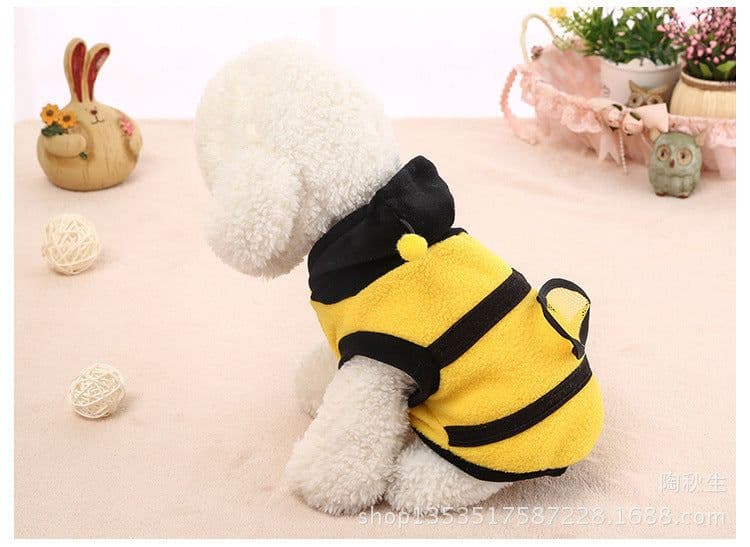 image-Pet Bee Costume Outfit - Fleece Yellow Size 18