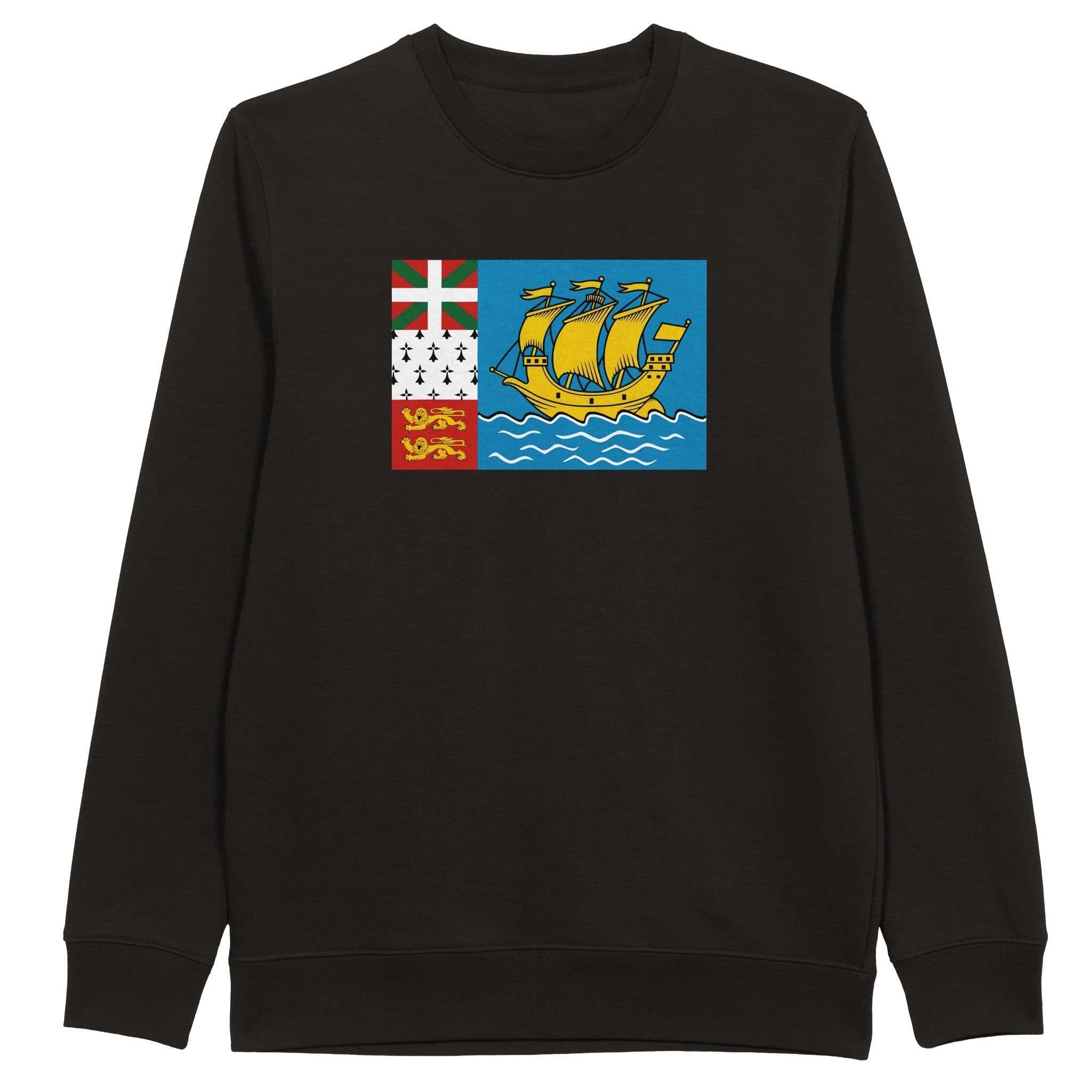 image-Drapeau de Saint-Pierre-et-Miquelon - Sweat-shirt unisexe bio ras du