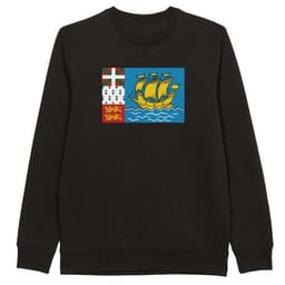 image-Drapeau de Saint-Pierre-et-Miquelon - Sweat-shirt unisexe bio ras du