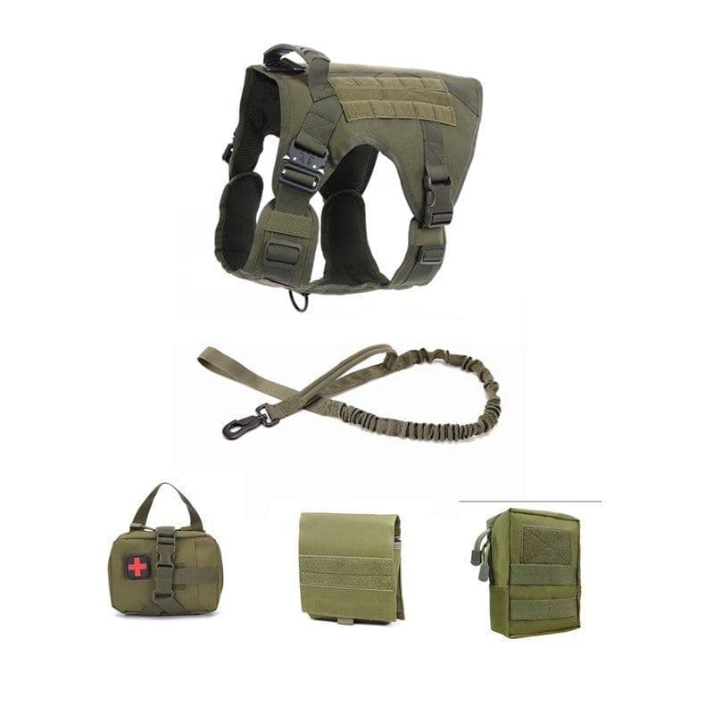 image-Tactical Dog Clothes Quick Disassembly Dog Vest Outdoor Pet Training Clothes
