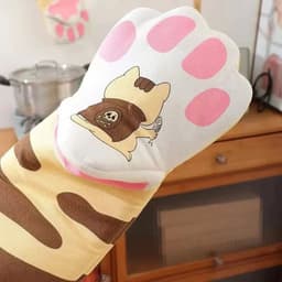 image-Microwave Long Cotton Gloves Cute Cat Paws Oven Insulation Gloves Heat Resistant Non-Slip Single Glove Kitchen Baking Supplies