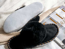 image-Black Shearling Sheepskin Mules
