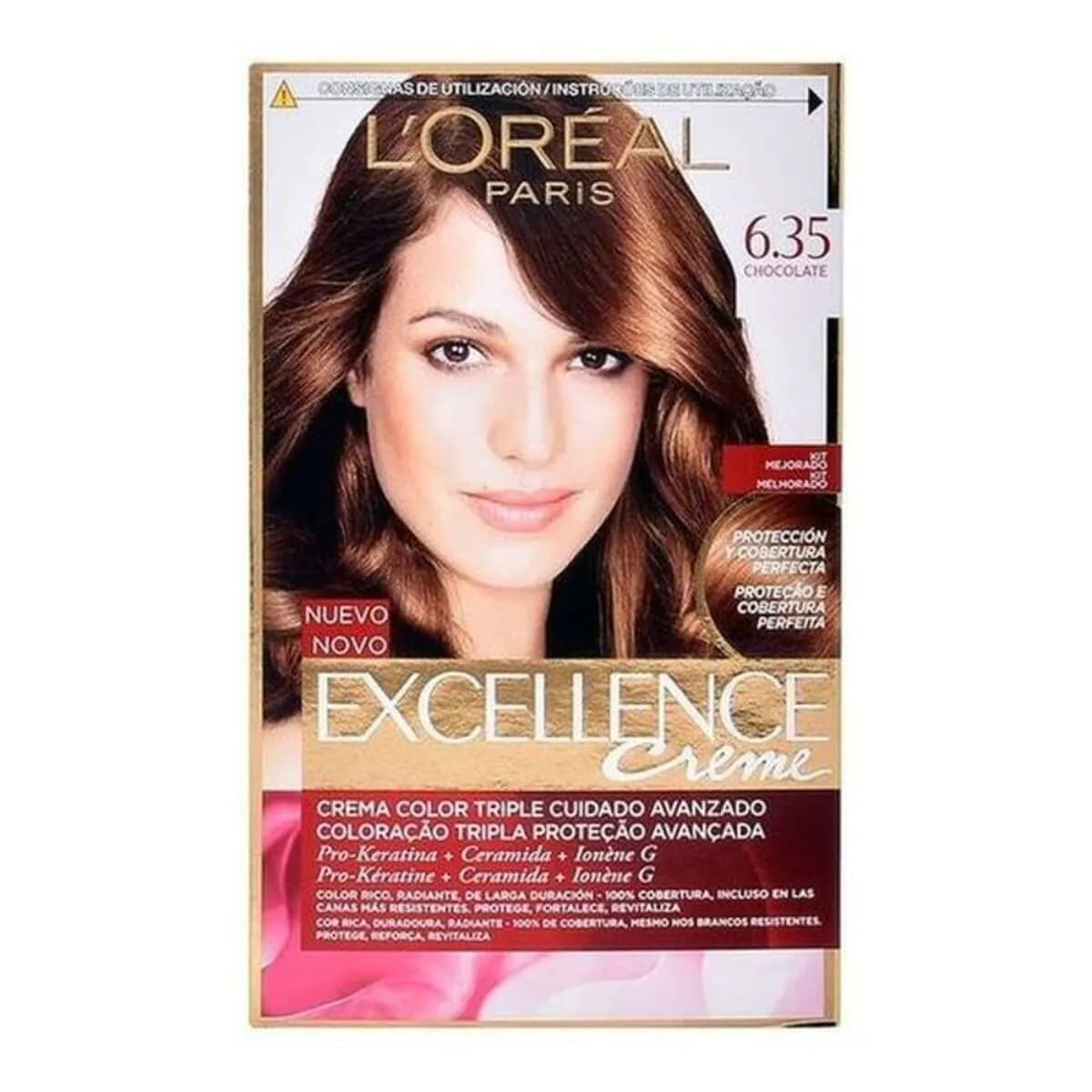 image-Permanent Dye Excellence L'Oreal Make Up Excellence Nº 9.0-rubio muy claro Nº 8.0-rubio claro 192 ml
