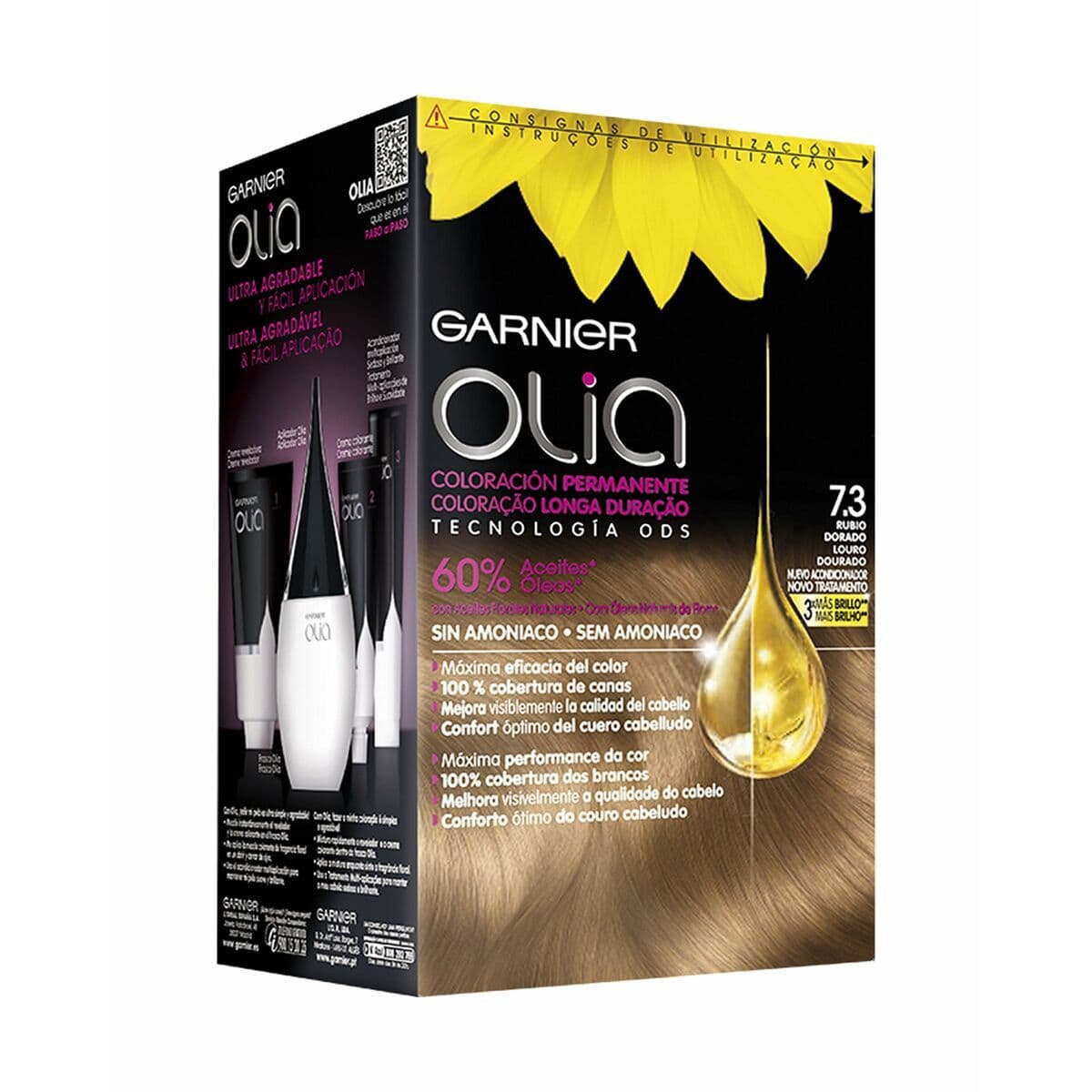image-Dye No Ammonia Olia Garnier 3600541548367 Golden Dark Blonde