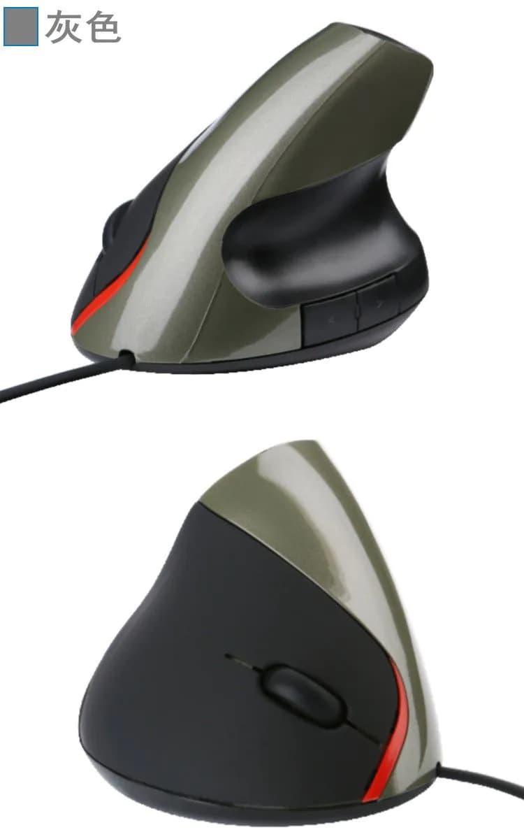 image-USB Photoelectric Vertical Ergonomic Mouse 5 Button Wired Upright