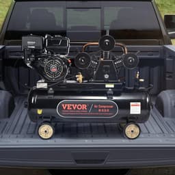 image-VEVOR 15HP Gas Powered Air Compressor, 30 Gallon Horizontal Air Compressor Tank, 33CFM@115PSI Gas Driven Piston Pump Air Compressed System with 115PSI Max Pressure for Construction Sites Workshop