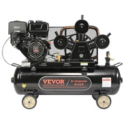 image-VEVOR 15HP Gas Powered Air Compressor, 30 Gallon Horizontal Air Compressor Tank, 33CFM@115PSI Gas Driven Piston Pump Air Compressed System with 115PSI Max Pressure for Construction Sites Workshop