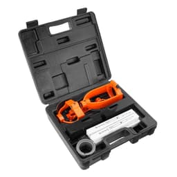 image-VEVOR Mortising Attachment for Drill Press, 4 Model Drills Square Hole Chisel Set, Bench Drill Locator Set Mortise and Tenon Tools with 5 Bushings, for Woodworking Mortising Tenoning Drilling Machine