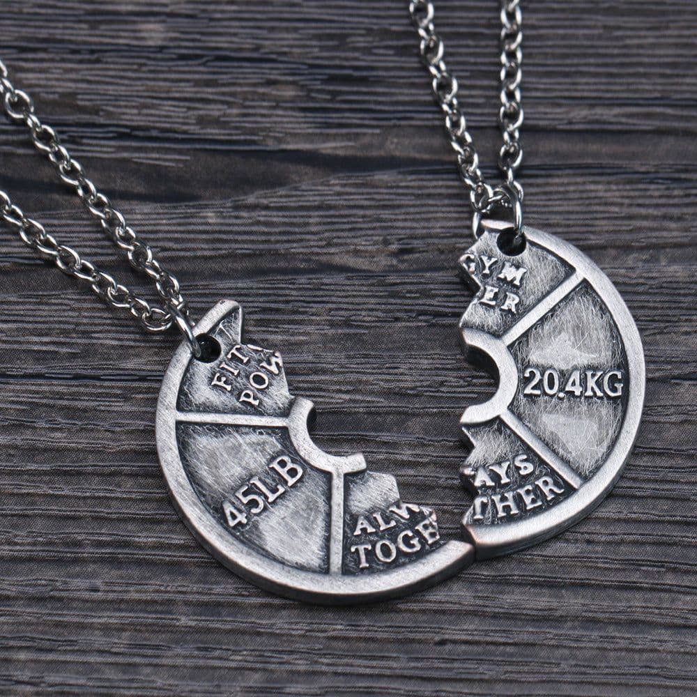 image-Couple necklace fitness dumbbell (MOQ is 2)
