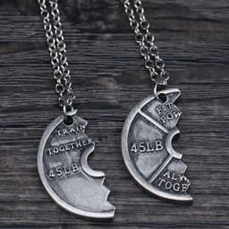 image-Couple necklace fitness dumbbell (MOQ is 2)