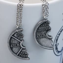 image-Couple necklace fitness dumbbell (MOQ is 2)