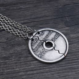 image-Couple necklace fitness dumbbell (MOQ is 2)